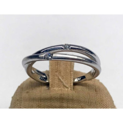 Sortija oro btes. 0.025cts + 0.045 cts.