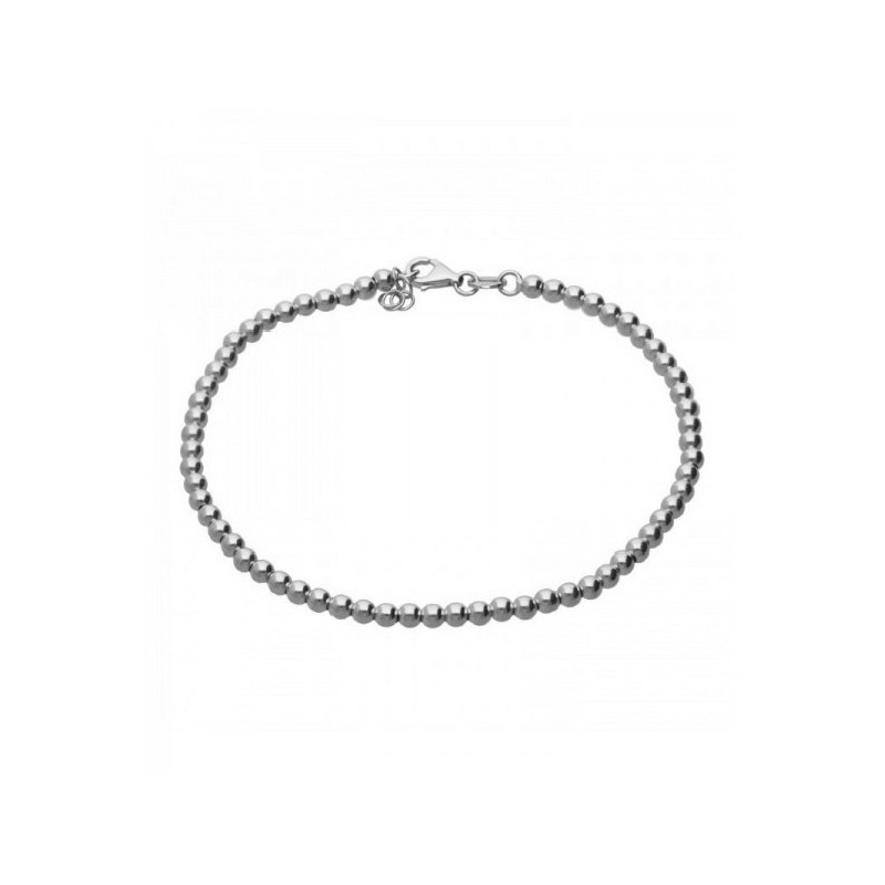Pulsera bolitas oro blanco M-1089416B