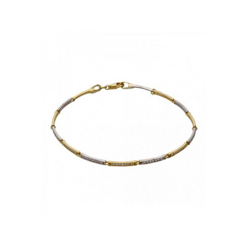 Pulsera oro bicolor circonitas M-1089428AB