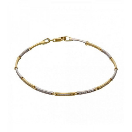 Pulsera oro bicolor circonitas M-1089428AB
