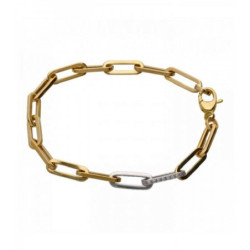 Pulsera oro bicolor circonitas M-2124133AB