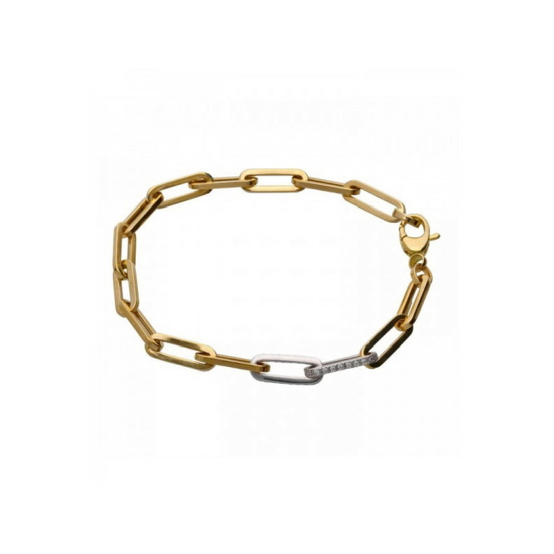 Pulsera oro bicolor circonitas M-2124133AB