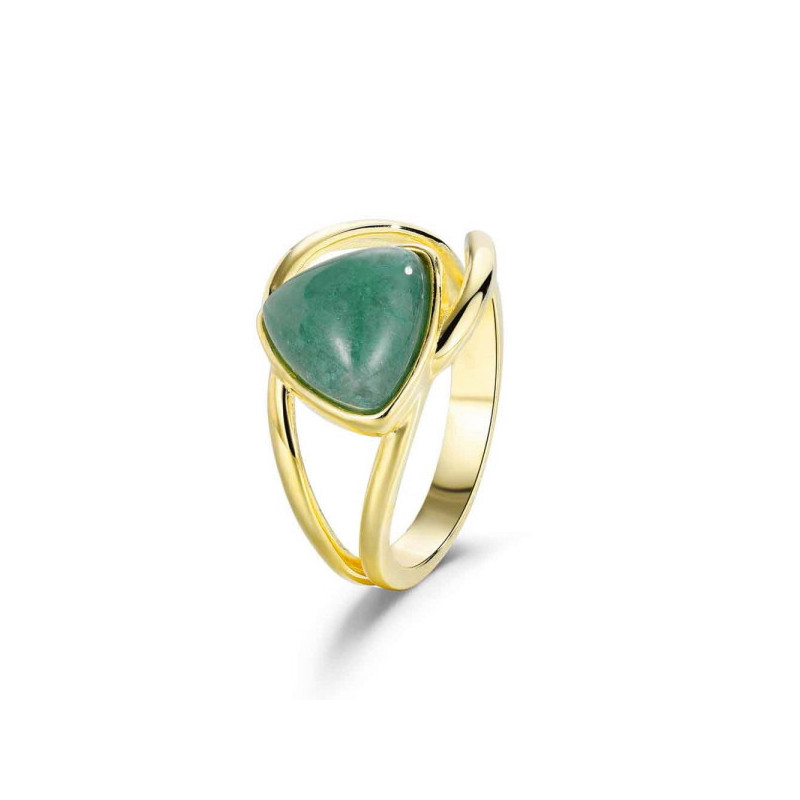 Anillo plata chapada piedra natural
