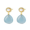 Pendientes plata chap piedra natural