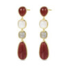 Pendientes plata chap. piedra natural