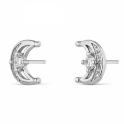 Pendientes de luna plata