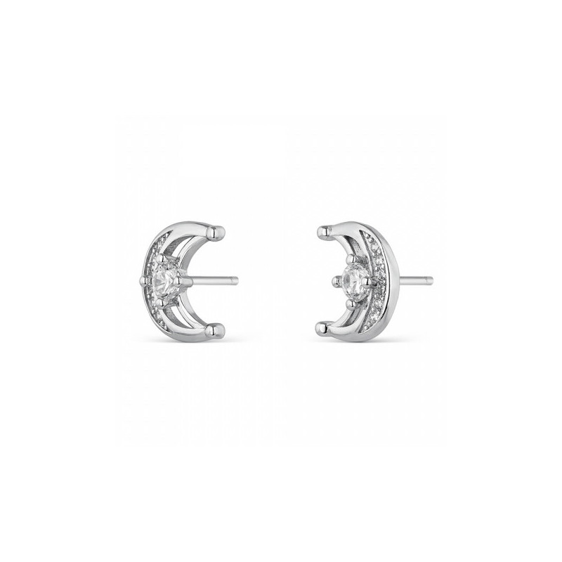 Pendientes de luna plata