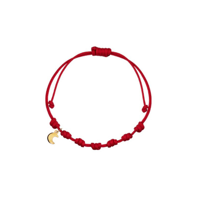 Pulsera 7 nudos luna oro