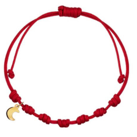 Pulsera 7 nudos luna oro