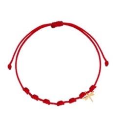 Pulsera 7 nudos libelula mini oro