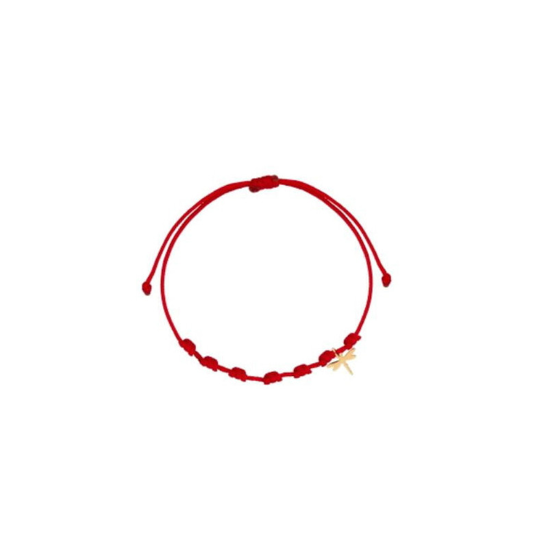 Pulsera 7 nudos libelula mini oro Pulsera 7 nudos libelula mini oro