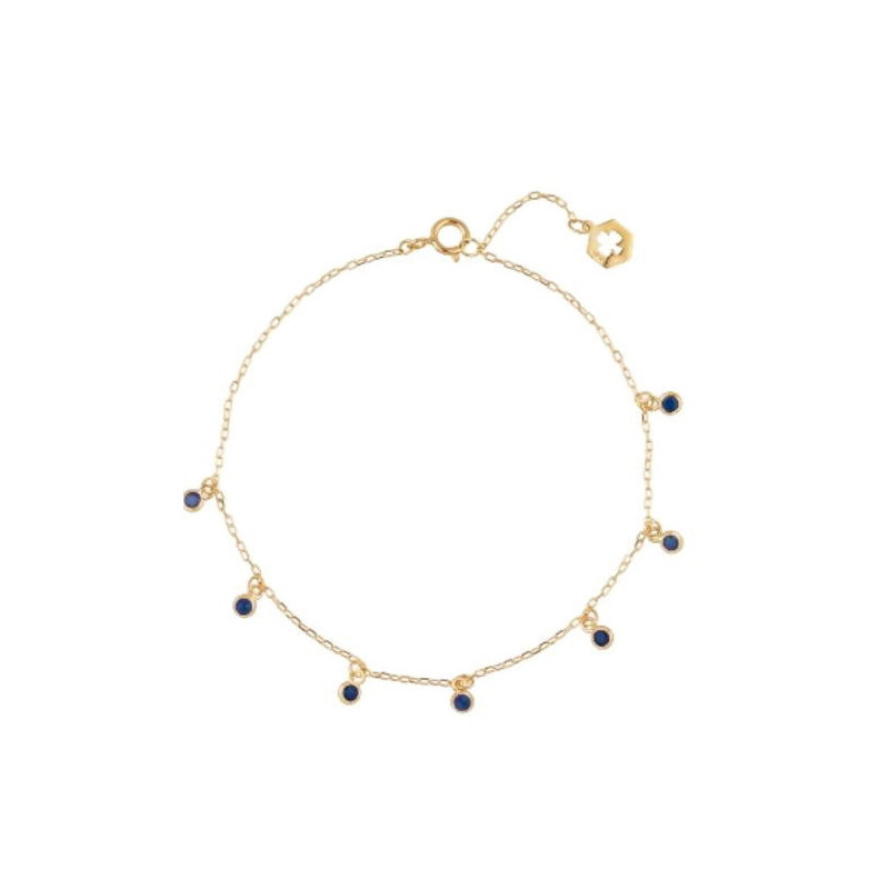 Pulsera oro y zafiros