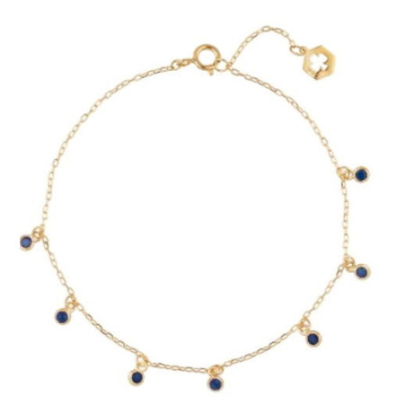 Pulsera oro y zafiros