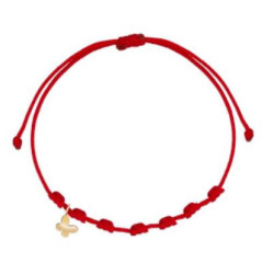 Pulsera 7 nudos mariposa mini oro