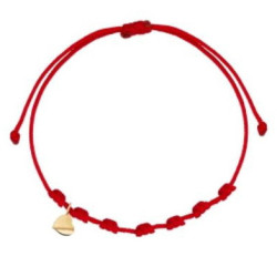 Pulsera 7 nudos corazón mini oro