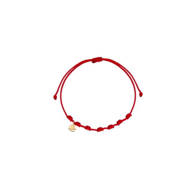 Pulsera 7 nudos corazón mini oro Pulsera 7 nudos corazón mini oro
