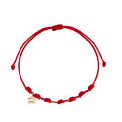 Pulsera 7 nudos flor mini oro