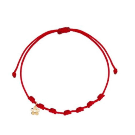 Pulsera 7 nudos flor mini oro