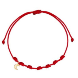Pulsera 7 nudos luna mini oro