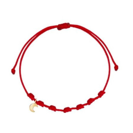 Pulsera 7 nudos luna mini oro
