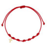 Pulsera 7 nudos cruz mini oro