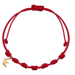 Pulsera 7 nudos corona oro