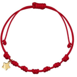 Pulsera 7 nudos estrella oro