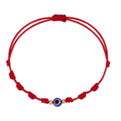 Pulsera 7 nudos ojo turco oro