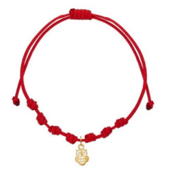 Pulsera 7 nudos buho oro