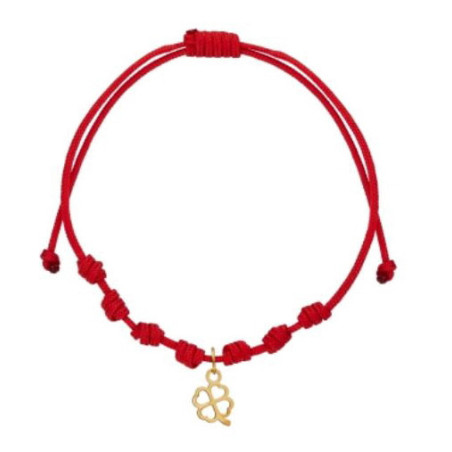 Pulsera 7 nudos trebol oro