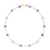 Pulsera oro y circonitas color