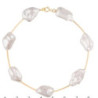 Pulsera oro y perlas barrocas