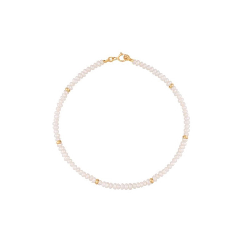 Pulsera oro amarillo y perlas Pulsera oro amarillo y perlas