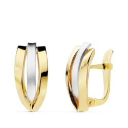 Pendientes oro bicolor