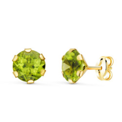 Pendientes oro y olivina