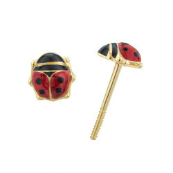 Dormilones oro amarillo mariquita 27-2210-P