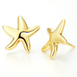 Pendientes oro estrella mar 19-466-88-P