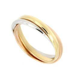 Sortija oro tricolor