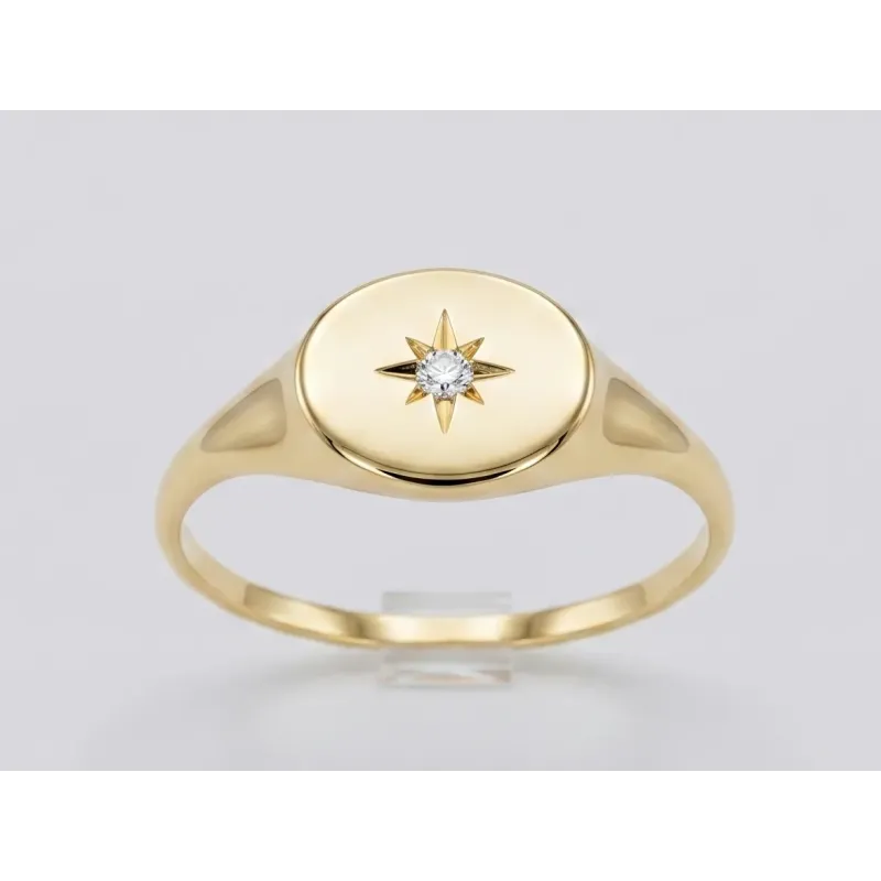 Sortija oro  con diamante
