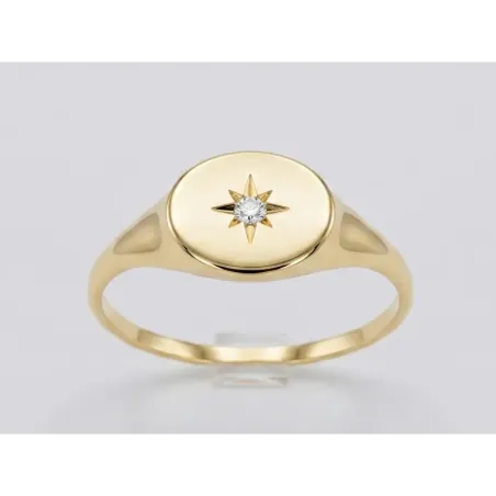 Sortija oro  con diamante