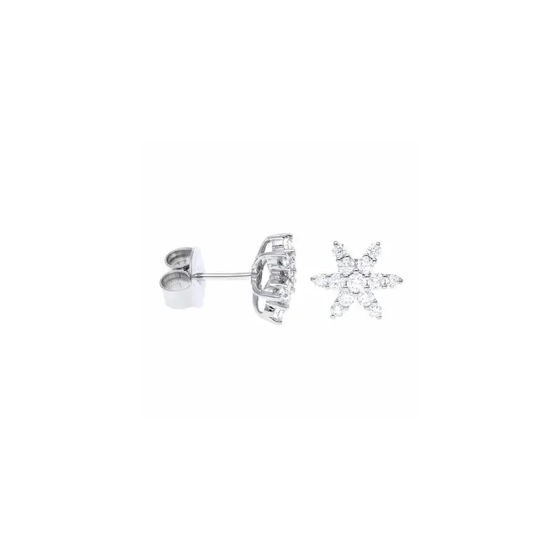 Pendiente oro blanco y bte. 0.95 cts