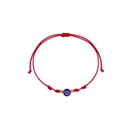 Pulsera 7 nudos ojo cristal oro