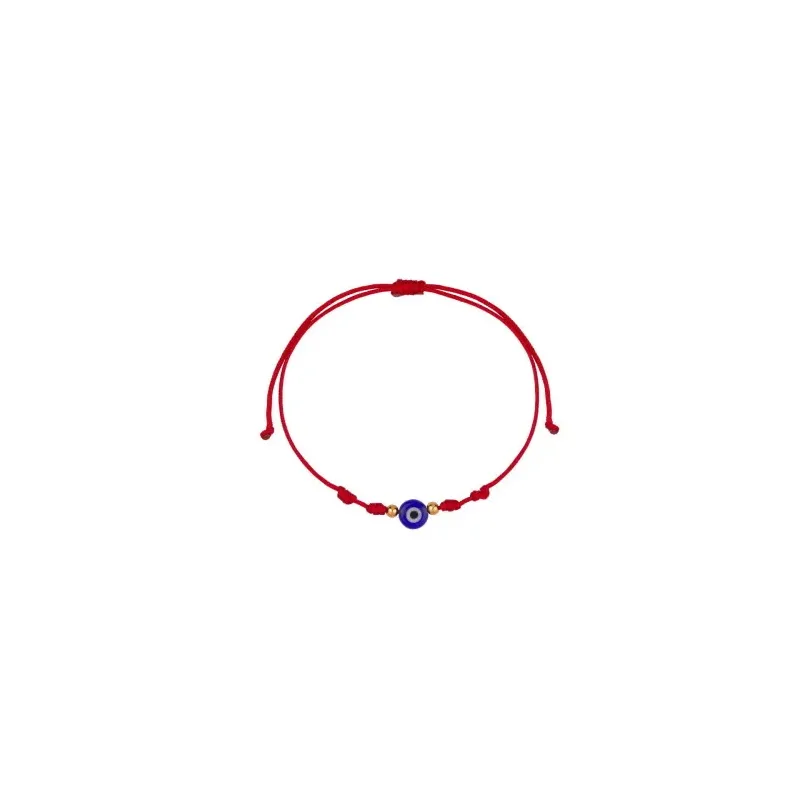 Pulsera 7 nudos ojo cristal oro