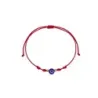 Pulsera 7 nudos ojo cristal oro