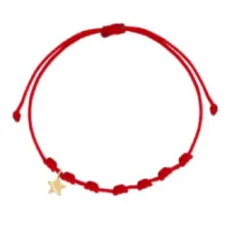 Pulsera 7 nudos estrella mini oro