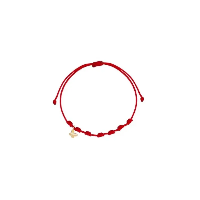 Pulsera 7 nudos mariposa mini oro