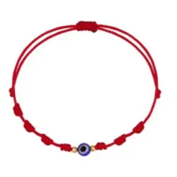 Pulsera 7 nudos ojo turco oro