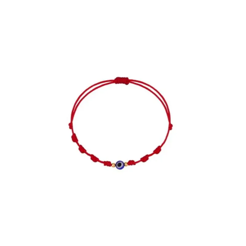 Pulsera 7 nudos ojo turco oro