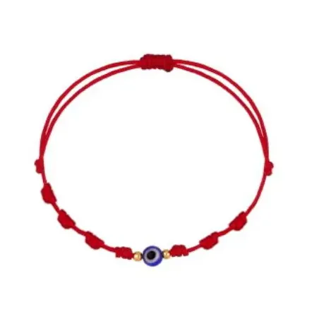 Pulsera 7 nudos ojo turco oro