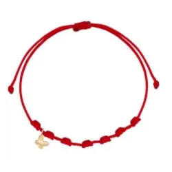 Pulsera 7 nudos mariposa mini oro